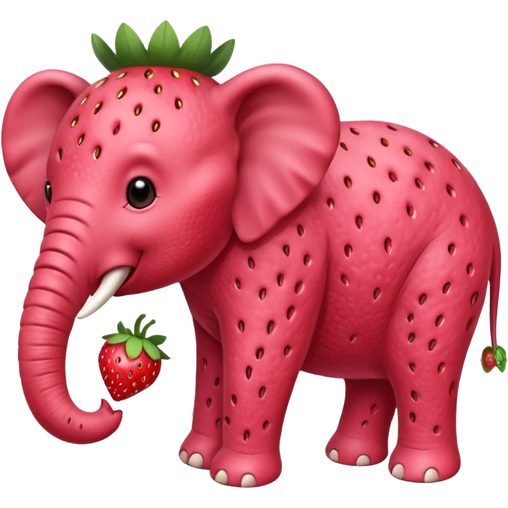 strawberry elephant emoji