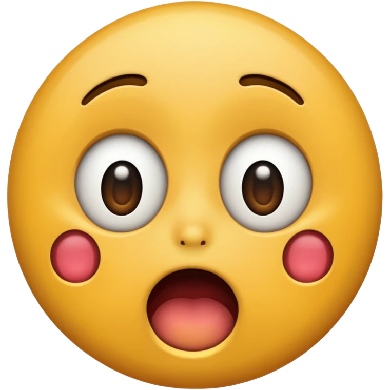 Happy shocked face emoji
