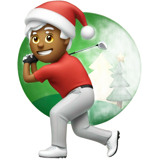 Golfer in Christmas  emoji