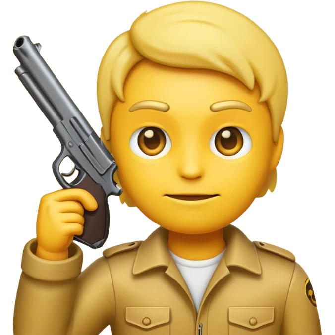 Emoji with a gun up to his head emoji