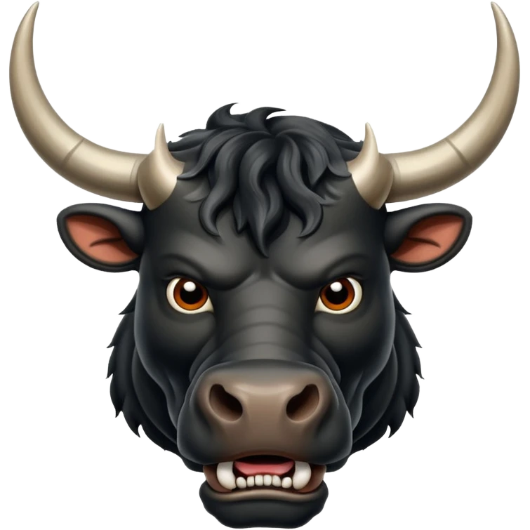 Black bull head bd style  emoji