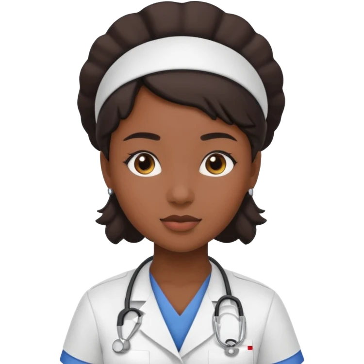 young black woman nurse emoji