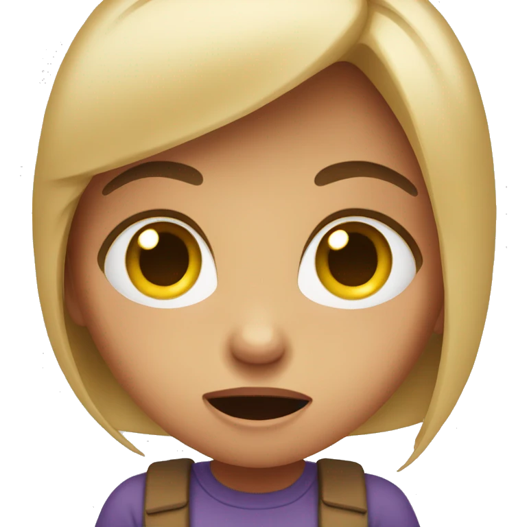 Girl scared emoji