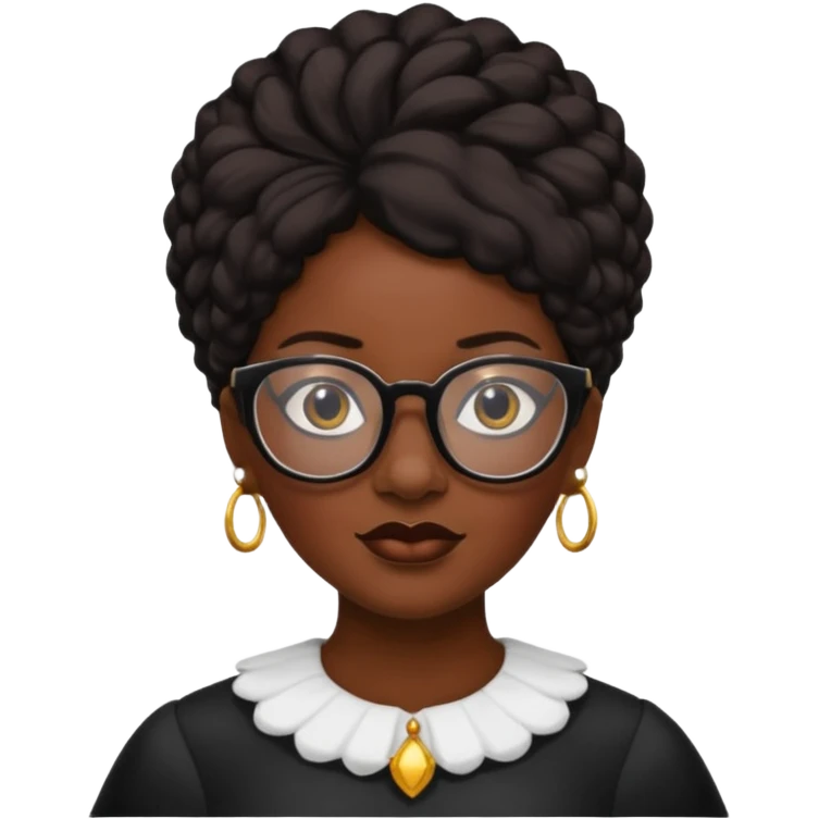 black queen with glassess emoji