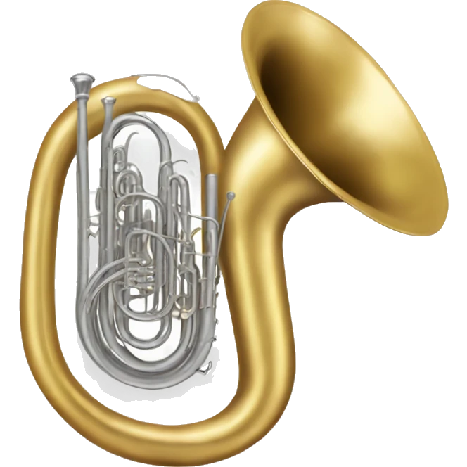 Instrumento tuba prata emoji