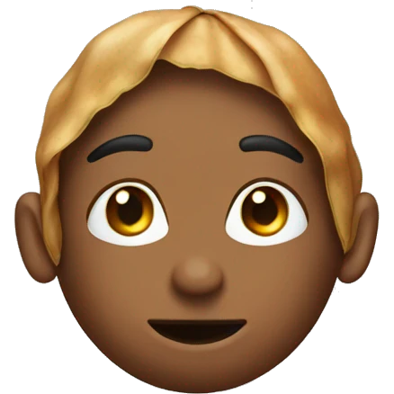 A pinto bean with a halo wrapped around it emoji