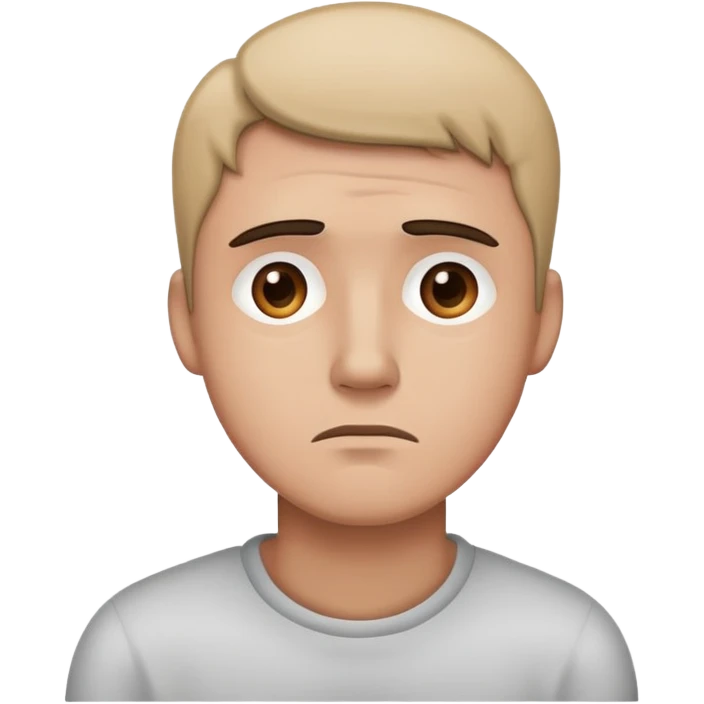 Lonely man sad emoji