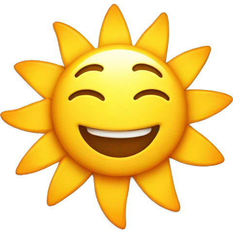 Happy sun emoji