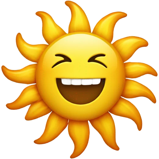 Sun with teeth  emoji