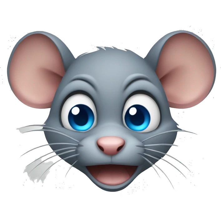 Angry rat with blue eyes  emoji