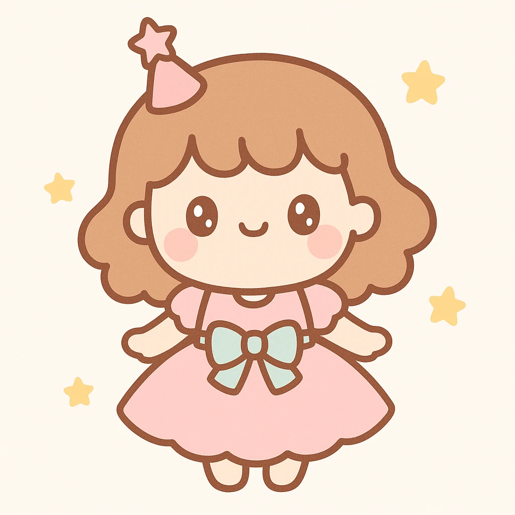 party dress, cute and playful, kawaii style emoji