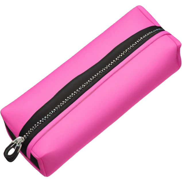 pink and black pencil case emoji