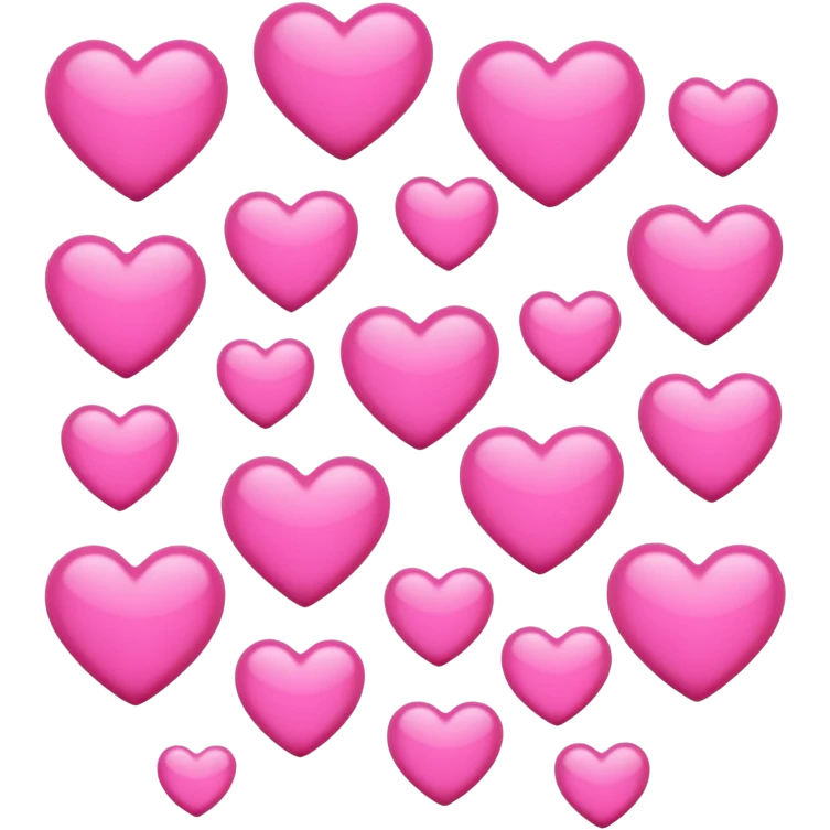 Many pink hearts  emoji