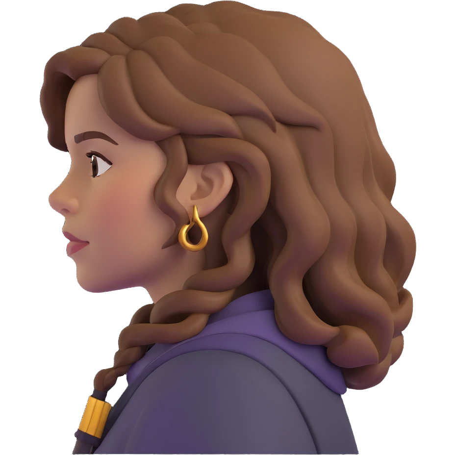 Hermione Granger from Harry Potter side view profile emoji
