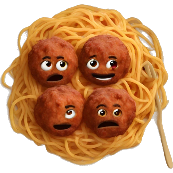 Spaghetti and meatballs  emoji