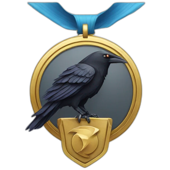 metal raven medal emoji