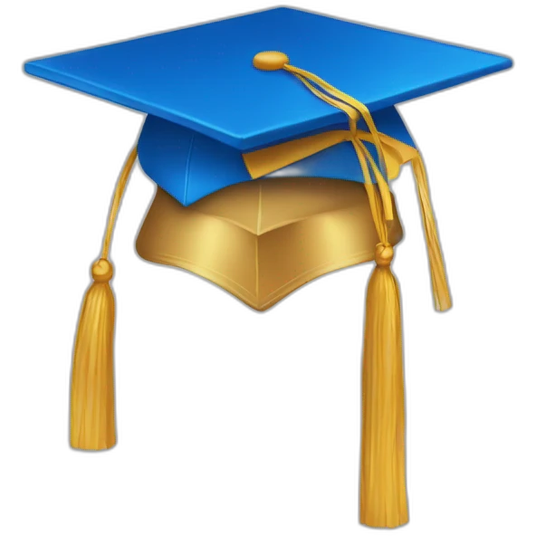 blue graduation cap emoji