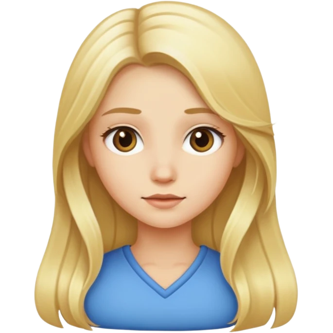 Blonde girl long hair  emoji