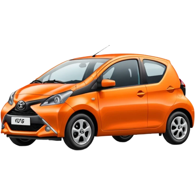 Make an emoji of an orange Toyota aygo emoji