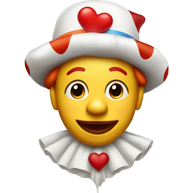 I love you clown sign emoji