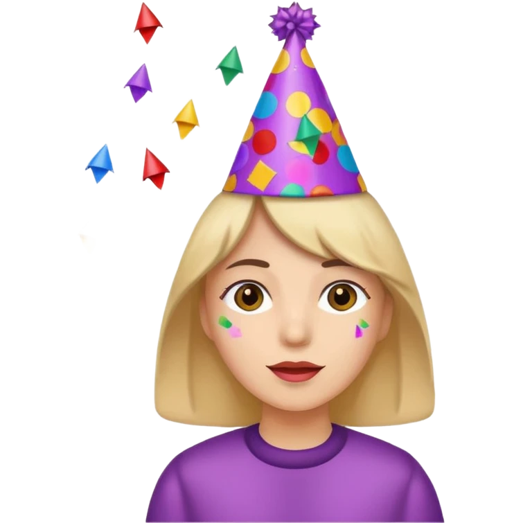 Happy Birthday Confetti Hat without Human emoji