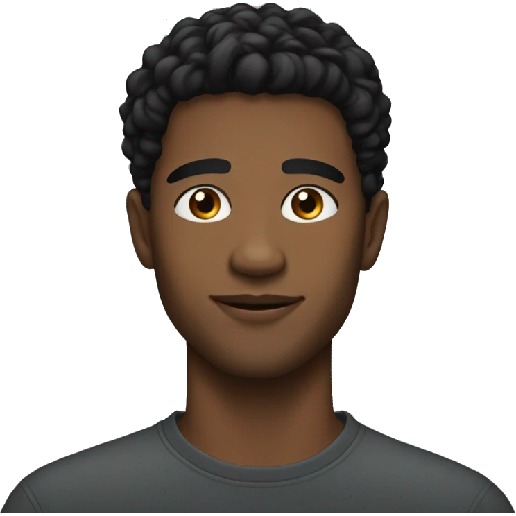 23 years old black hair guy emoji