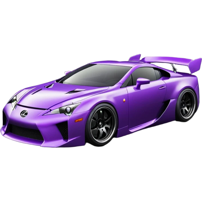 futuristic Jetson’s midnight-dark-purple over stealthy black metallic  Lexus LFA street rat rod  understated  emoji
