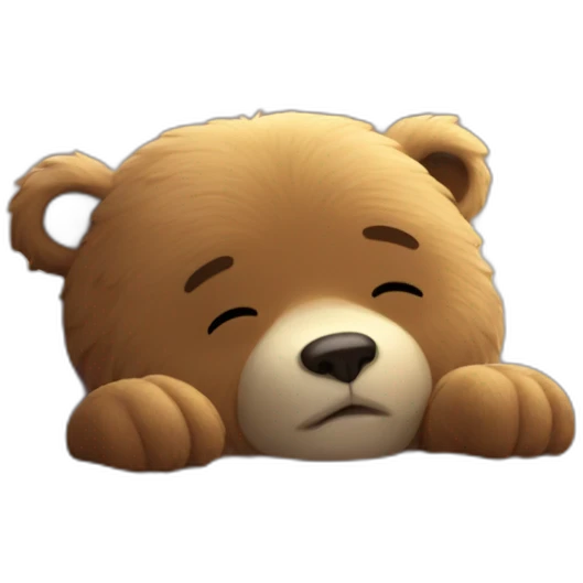 heavenly bear of power takes a nap emoji