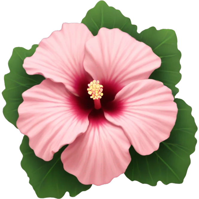 light pink hibiscus  emoji