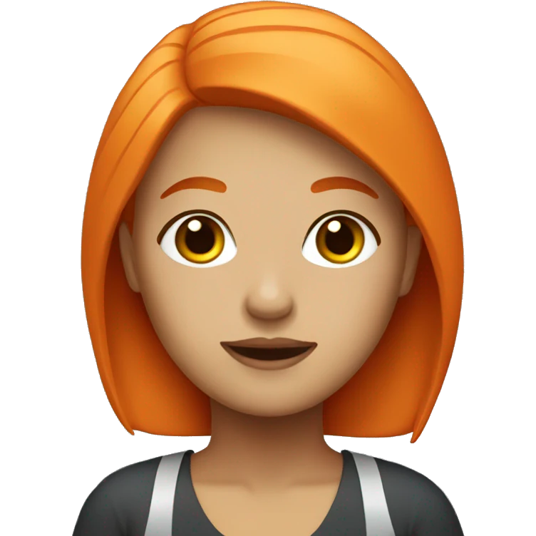 A office Girl with orange hair emoji