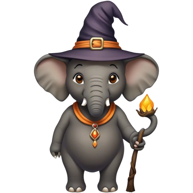 Elephant witch with big warts emoji