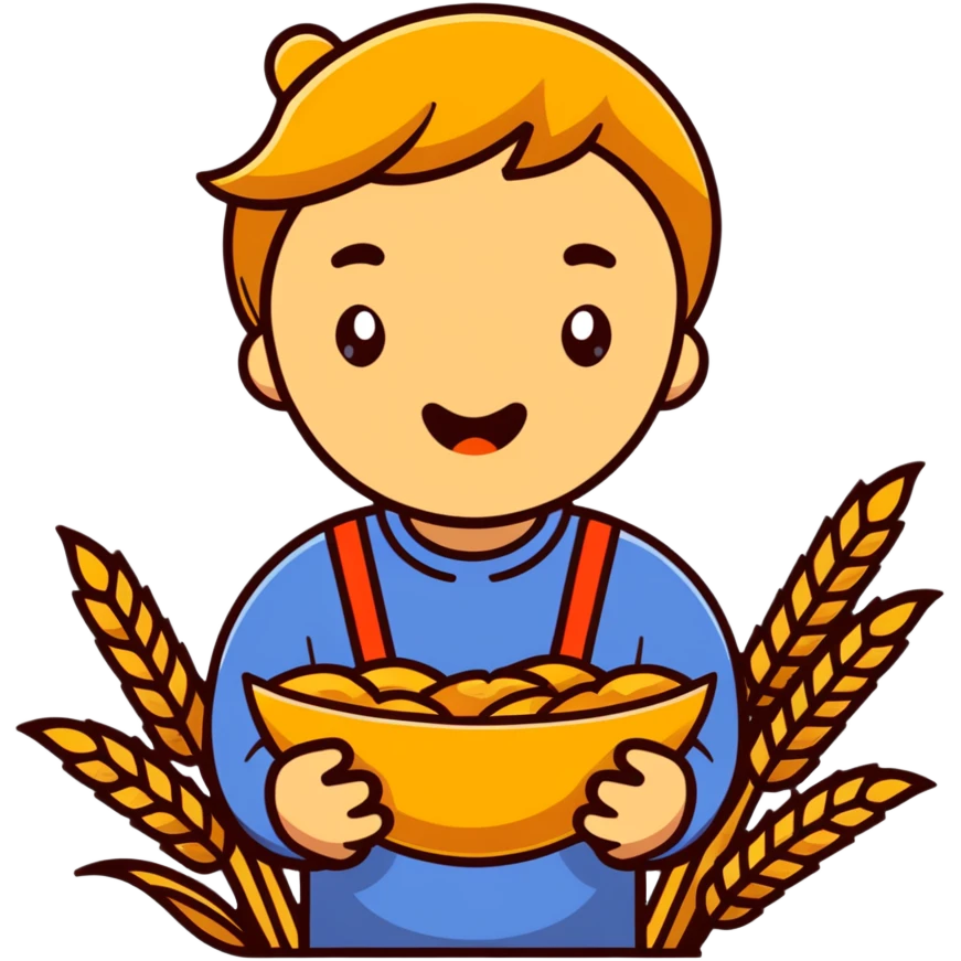 rural person with wheat straw in mouth emoji