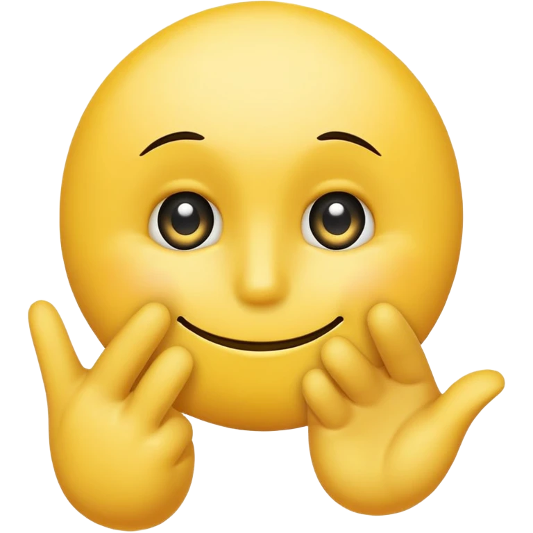 A yellow cartoon smiley face The face has a slightly worried or pensive expression, smile on his face, with one eye looking directly at the viewer and the other looking slightly off to the side.  The smiley face is thinking, with a hand positioned near its chin in a classic pondering pose.  emoji
