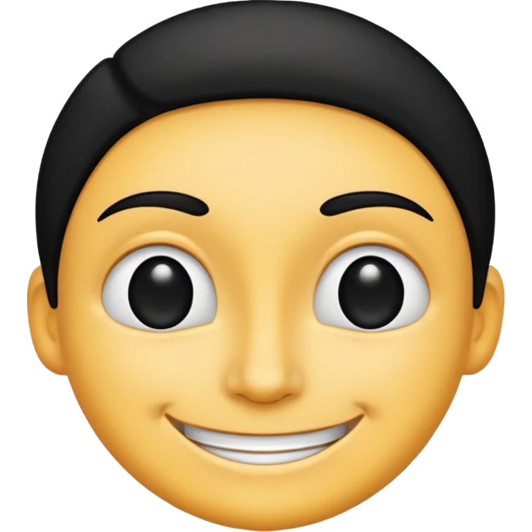 A smile face one side black on left on right white emoji