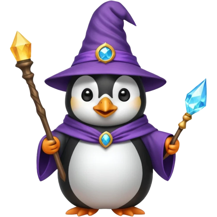 Penguin Wizard emoji