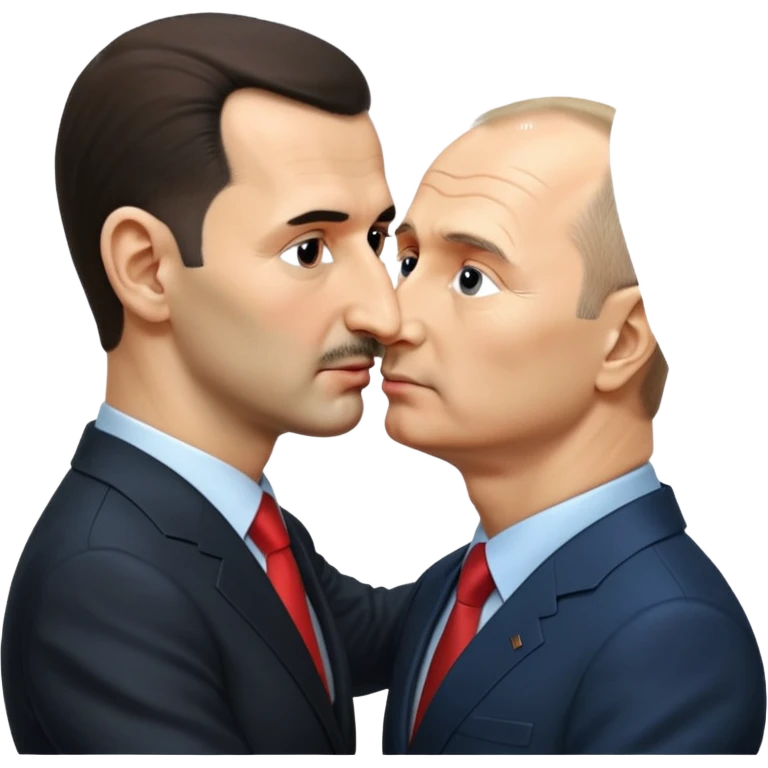 bushar asad president syrien kiss putin emoji