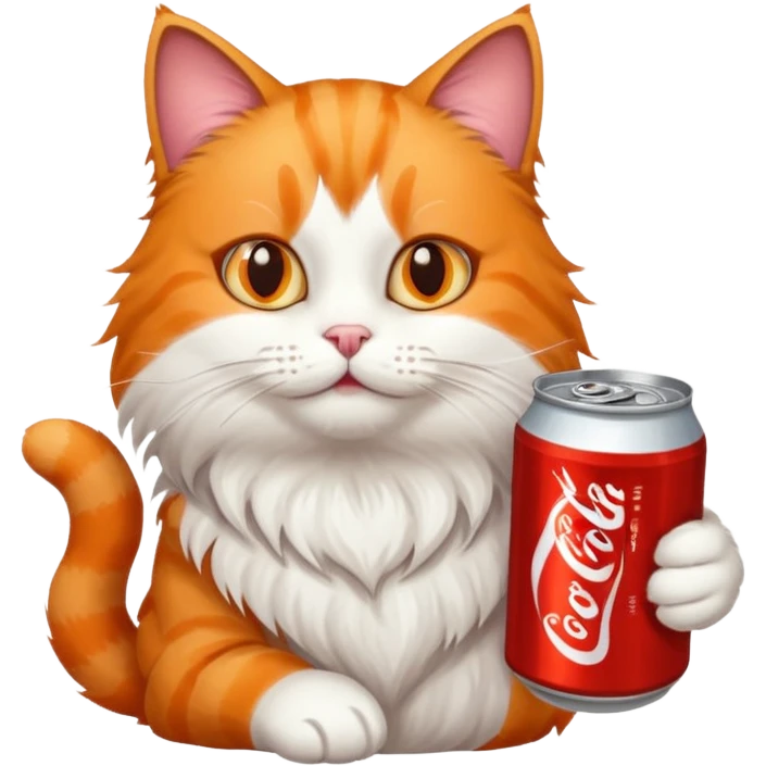 CAT THATS HOLDING COLA emoji