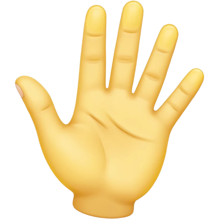 baby hand, yellow, simplified emoji