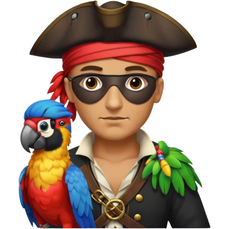 pirate and parrot emoji