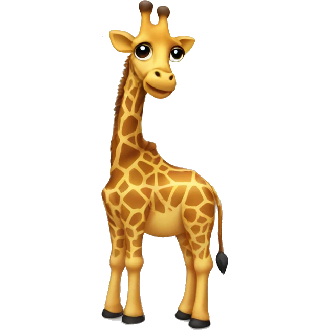 Giraffe on a mountain emoji