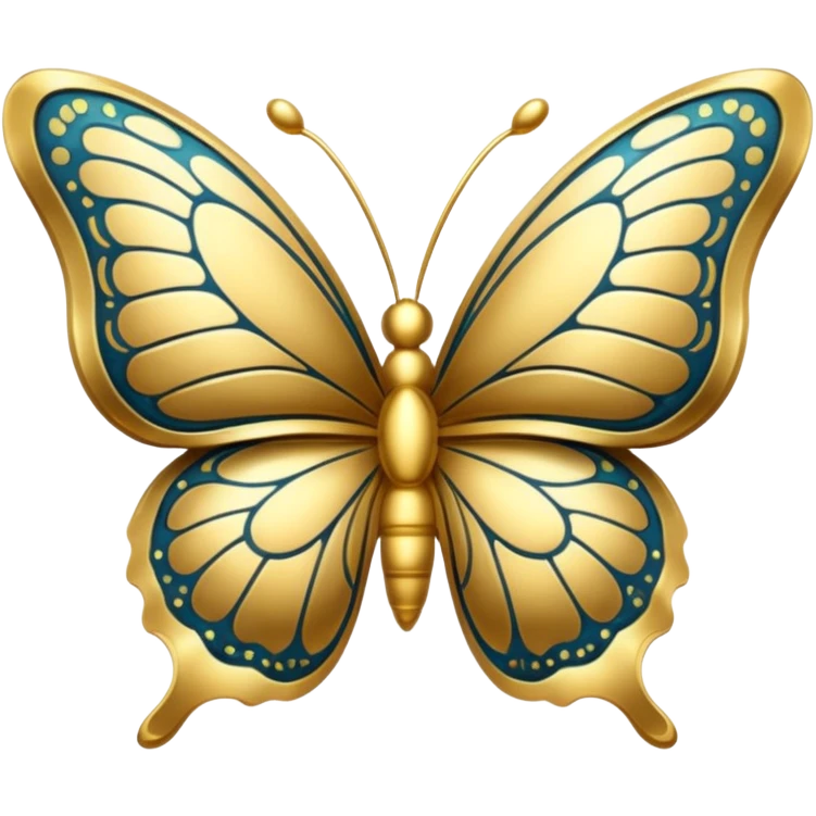 butterfly made out of gold emoji