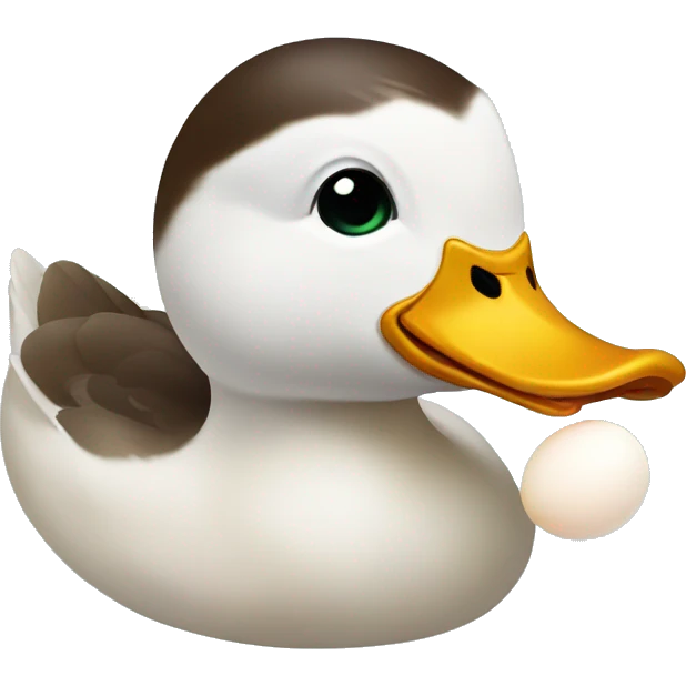 duck eating egg emoji