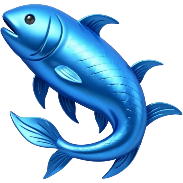 The zodiac symbol Pisces 00d9ff color 3d  emoji