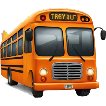fiery bus emoji