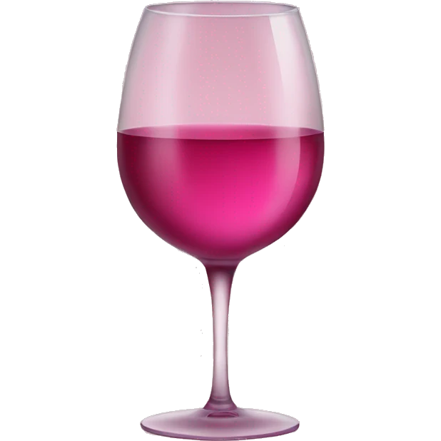 Pink wine and wine glass emoji