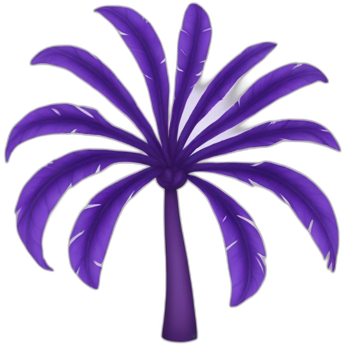Un palmier violet emoji