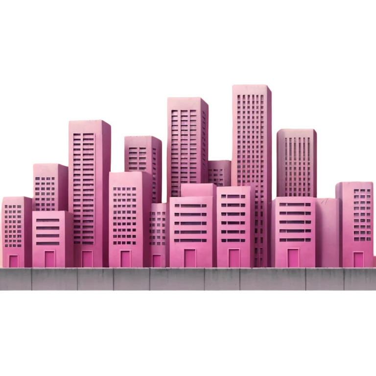pink sky with buildings emoji