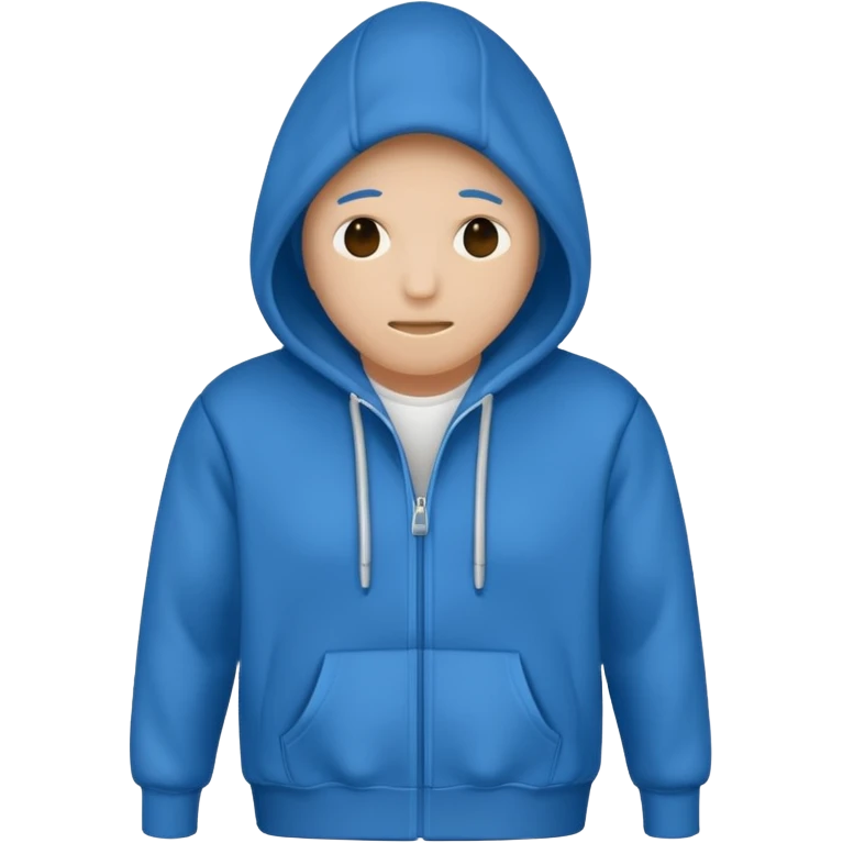 hoodie blu no laces no faces emoji