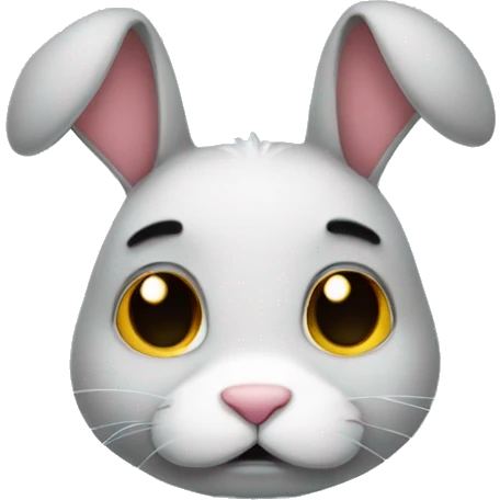 sad rabbit emoji