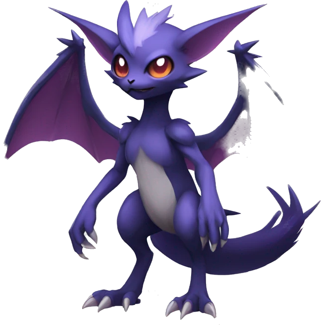 Edgy Cool Kawaii Noivern-Noibat-Absol-Pokémon Full Body emoji